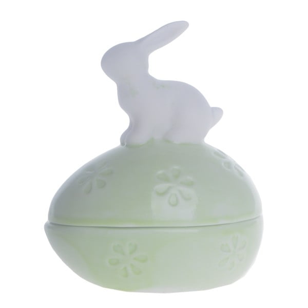 Recipient din ceramică Ewax Bunny Ride, verde