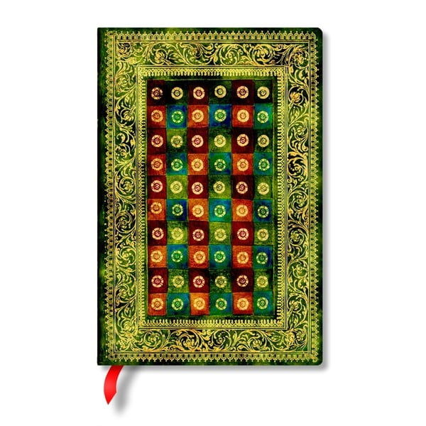 Carnețel cu copertă tare Paperblanks Verde, 9,5 x 14 cm