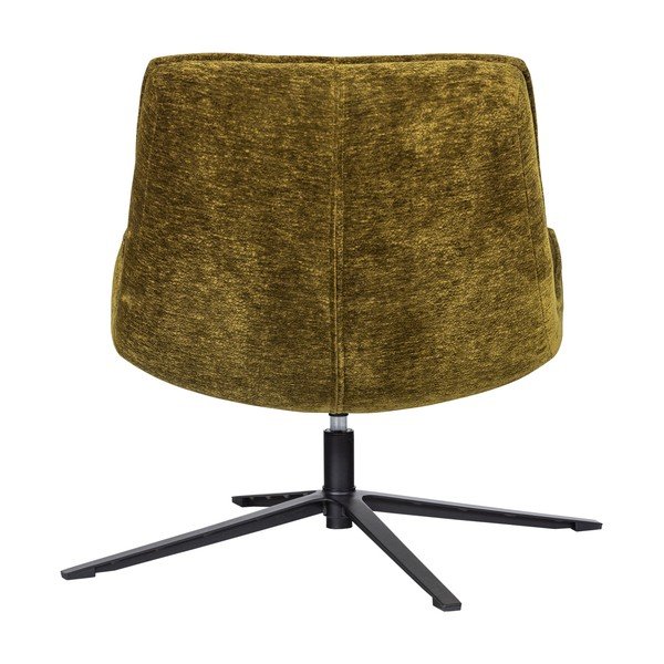 Fotoliu verde pivotant cu tapițerie din chenille Maudi – WOOOD-image-4