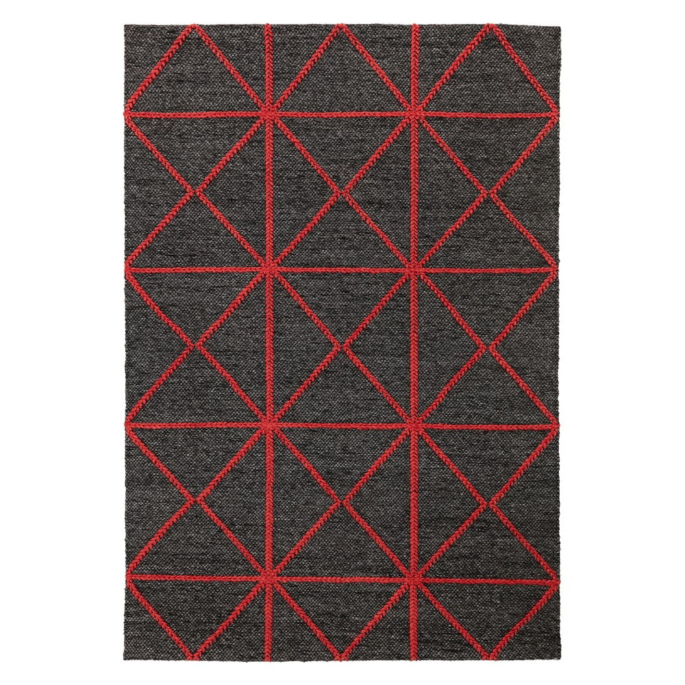 Covor Asiatic Carpets Prism, 200 x 290 cm, negru-roșu