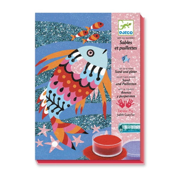 Set artistic cu nisip Djeco Rainbow Fish-image-2