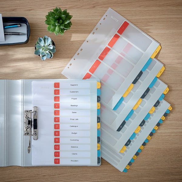 Set 5 registre numerice cu 20 etichete Leitz, A4-image-1