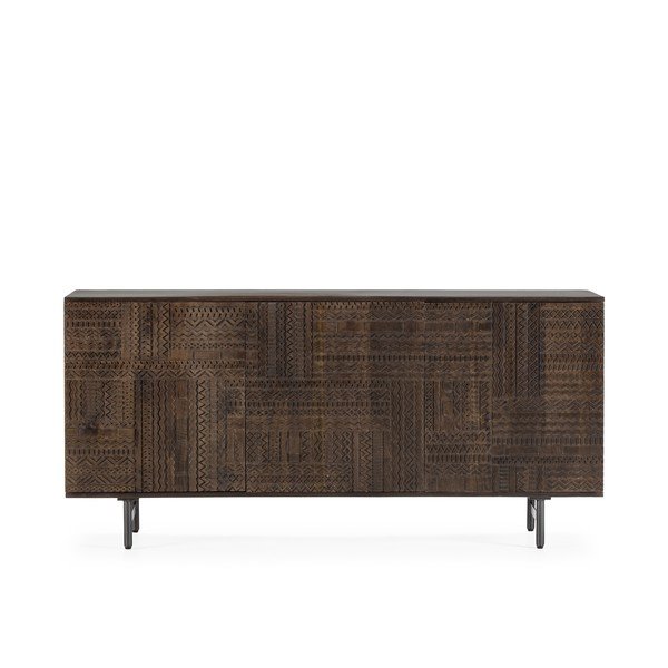 Comodă maro închis din lemn de mango 160x75x40 cm Kalai – MOME