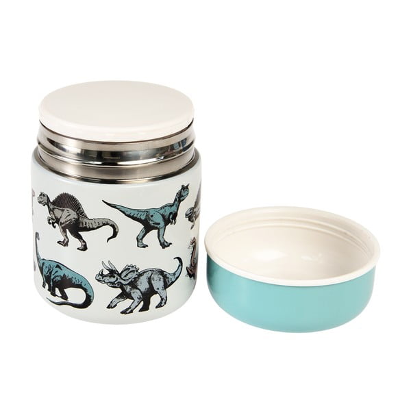 Termos albastru-crem pentru mâncare, pentru copii 280 ml Prehistoric Land – Rex London-image-1