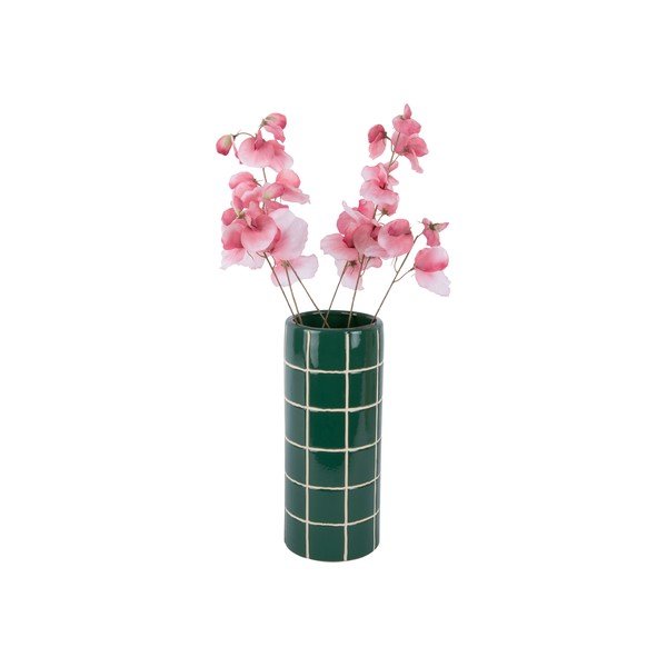 Vază verde-închis din ceramică (înălțime 30 cm) Retro Tiles – PT LIVING-image-2