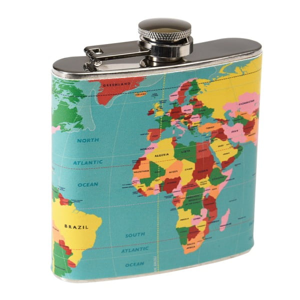 Sticlă portabilă Rex London World Map, 170 ml