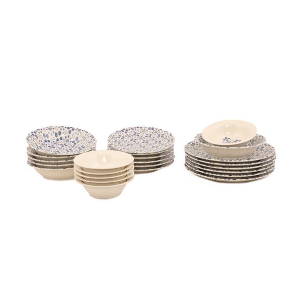 Set veselă 24 piese din gresie ceramică Kütahya Porselen Dots-image-2