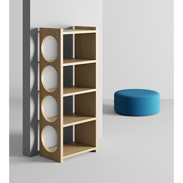 Bibliotecă cu aspect de lemn de stejar Woodman Bau-image-4