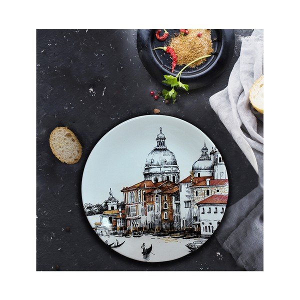 Farfurie din ceramică City, ⌀ 25 cm-image-1
