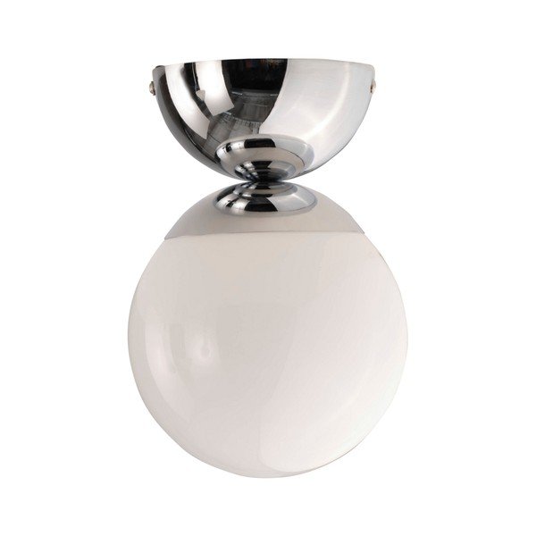 Plafonieră albă/argintiu-lucios din sticlă opal ø 15 cm Leah – Jotex