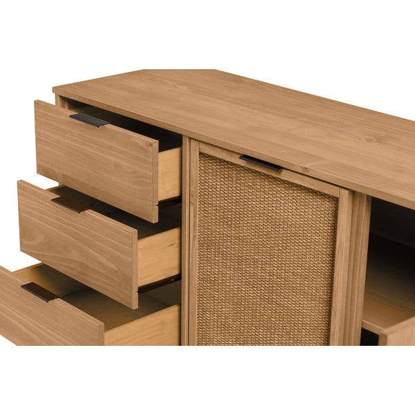 Comodă din lemn de pin 130x80 cm Natasha – Marckeric-image-3