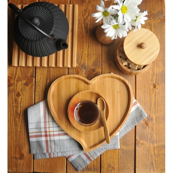 Platou servire din bambus Bambum Amor, 23 cm-image-2