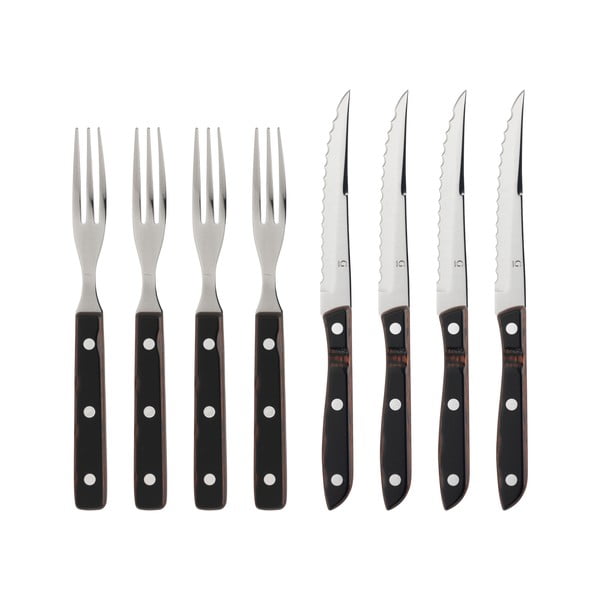Tacâmuri negre-argintii din oțel inoxidabil 8 buc. Old Farmer Classic – Gense