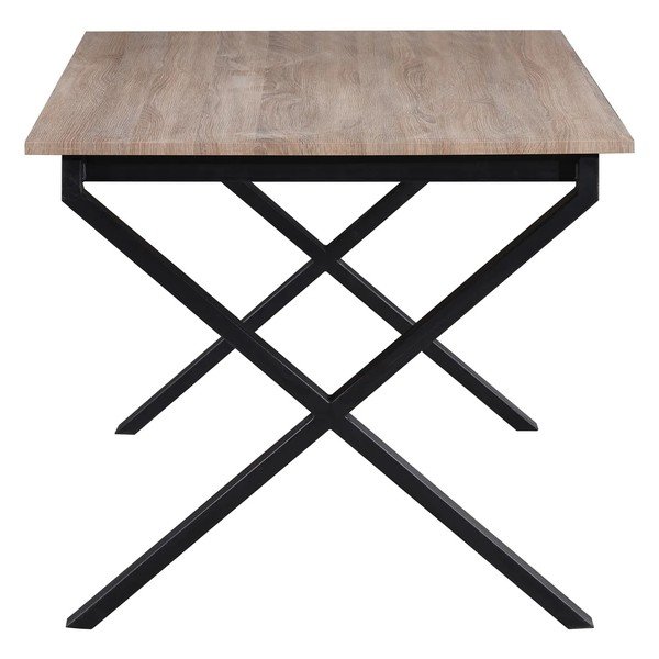 Masă de dining cu blat cu aspect de lemn de stejar 80x120 cm Ipswich – Støraa-image-4