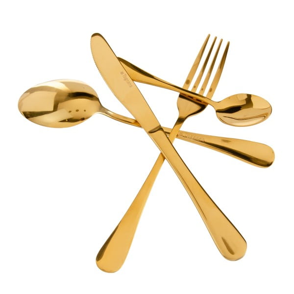 Tacâmuri auriu din oțel inoxidabil 24 buc. – Ixia-image-2