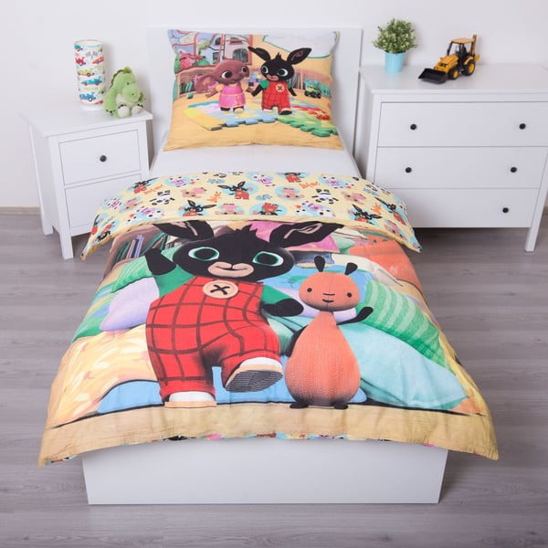 Lenjerie de pat pentru copii din bumbac pentru pat de o persoană 140x200 cm Bing – Jerry Fabrics-image-2