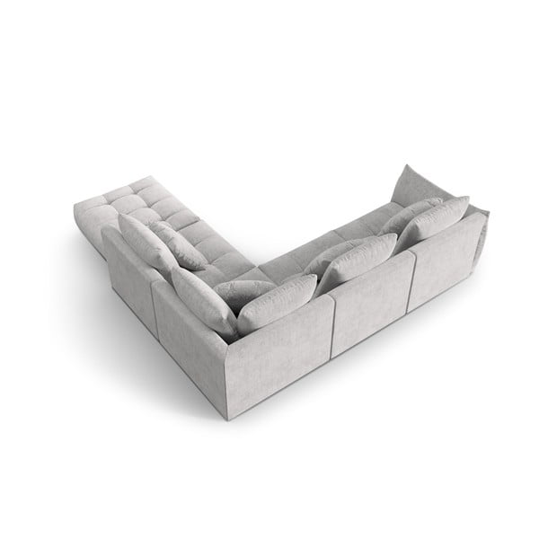 Colțar gri deschis (cu colț pe partea dreaptă/în formă de ”L”) Bloom – Micadoni Home-image-3