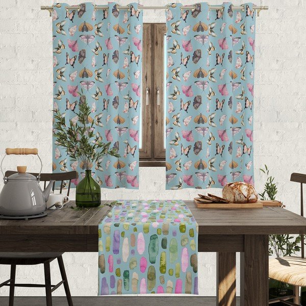 Draperie Mike & Co. NEW YORK Butterflies, 140 x 270 cm, albastru-image-1