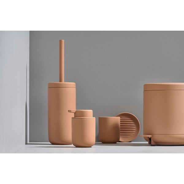 Pahar din ceramică pentru periuțele de dinți Zone Ume Amber, maro-image-4