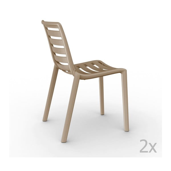 Set 2 scaune grădină Resol Slatkat, bej
