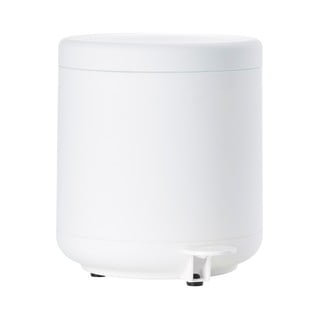 Coș de gunoi cu pedală pentru baie Zone UME, 4 l, alb