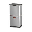 Coș de gunoi argintiu de reciclat din oțel 60 l Totem Max – Joseph Joseph