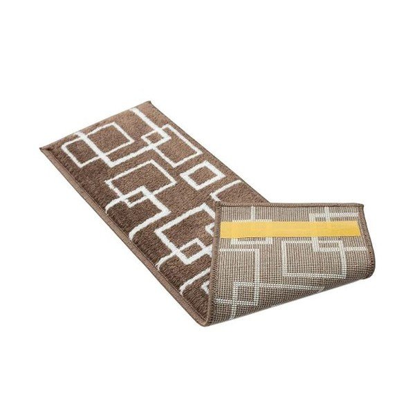 Covorașe pentru scări maro 13 buc. 22x73 cm Geometric – Mila Home