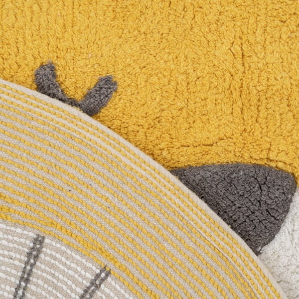 Covor pentru copii galben ocru din bumbac ø 100 cm Lion – Ixia-image-4