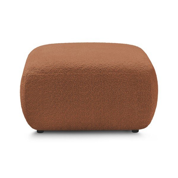 Taburet portocaliu cu tapițerie din țesătură bouclé Montaigne – Bobochic Paris