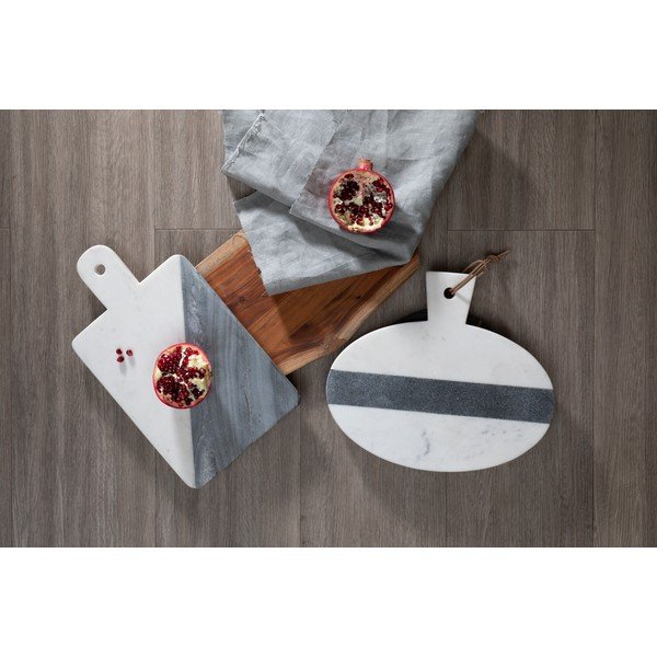 Tocător de servire din marmură Premier Housewares Paddle, alb - gri-image-1