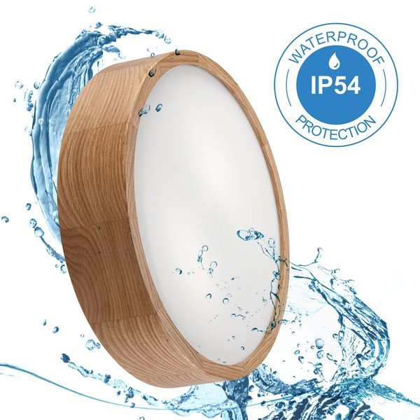Plafonieră în culoare naturală cu abajur din sticlă Eveline – LAMKUR-image-4
