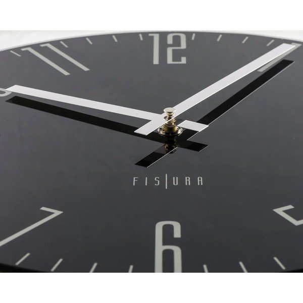 Ceas Fisura Slim Black, ⌀ 35 cm-image-1