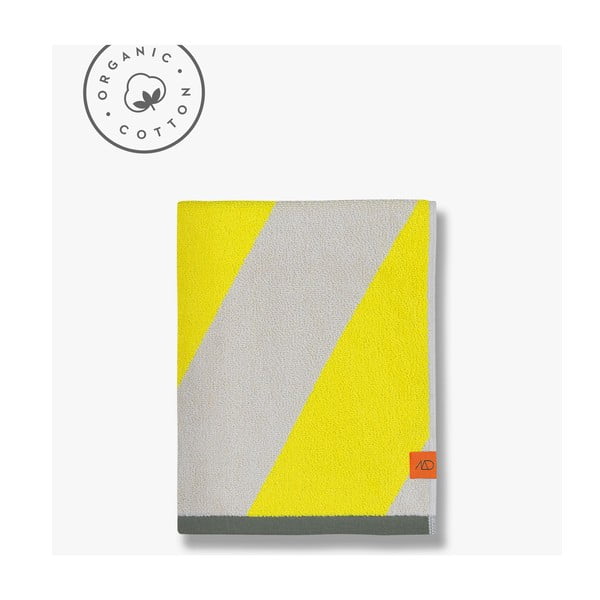 Prosop galben din bumbac organic din frotir 70x133 cm Diagonal – Mette Ditmer Denmark-image-4