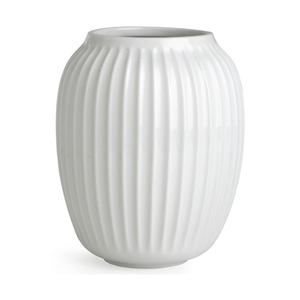 Vază din gresie Kähler Design Hammershoi, înălțime 20 cm, alb