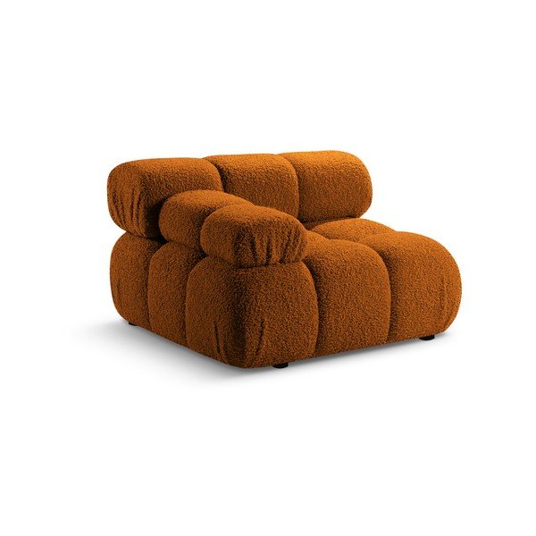 Modul pentru canapea modulară portocaliu cu tapițerie din țesătură bouclé (cu colț pe partea stângă ) Bellis – Micadoni Home-image-4