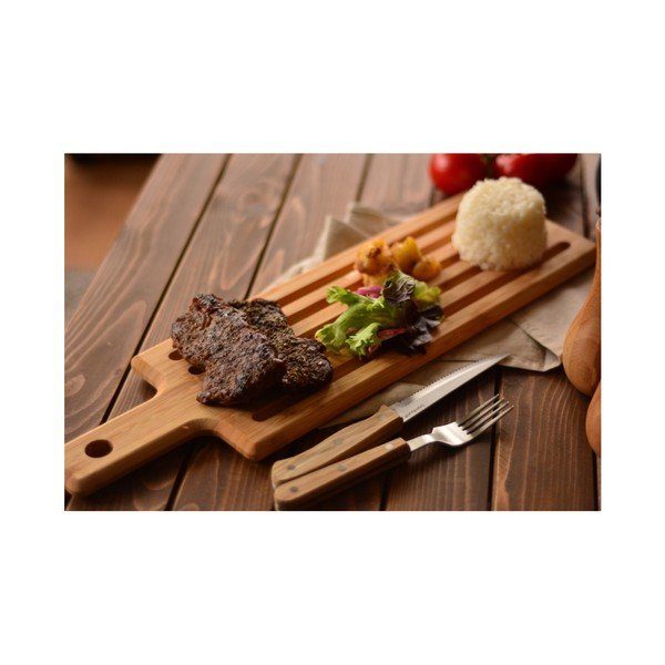 Tocător servire friptură din bambus Bambum Grill, lungime 40 cm-image-1