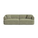 Canapea verde cu tapițerie din catifea reiată  255 cm Campi – Cosmopolitan Design
