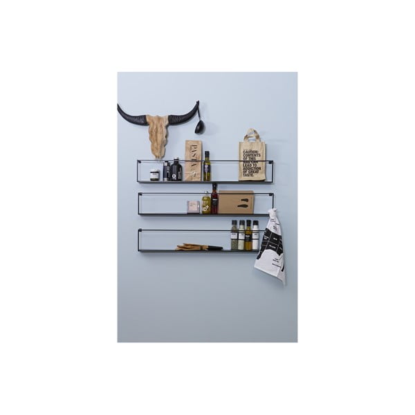 Raft WOOOD Meert, lungime 100 cm, negru-image-3