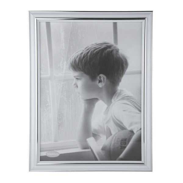 Ramă foto KJ Collection Plain Silver, 30 x 40 cm