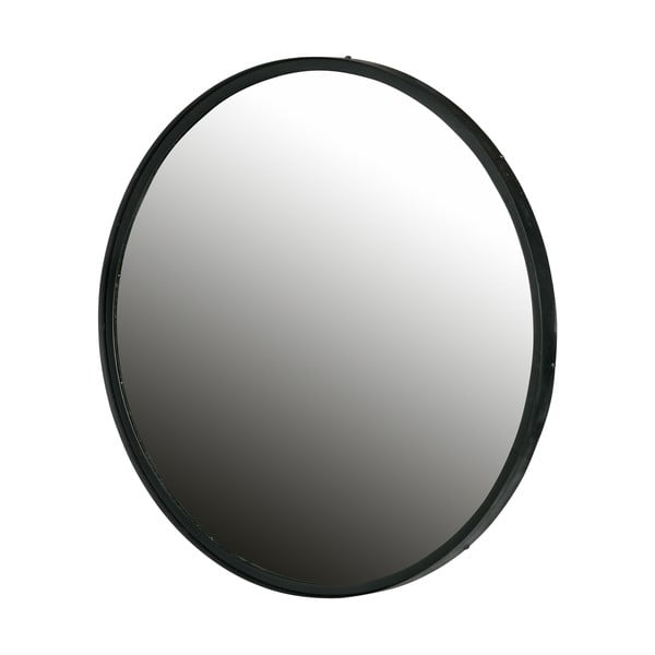 Oglindă de perete cu ramă neagră WOOOD Lauren, Ø 80 cm-image-2