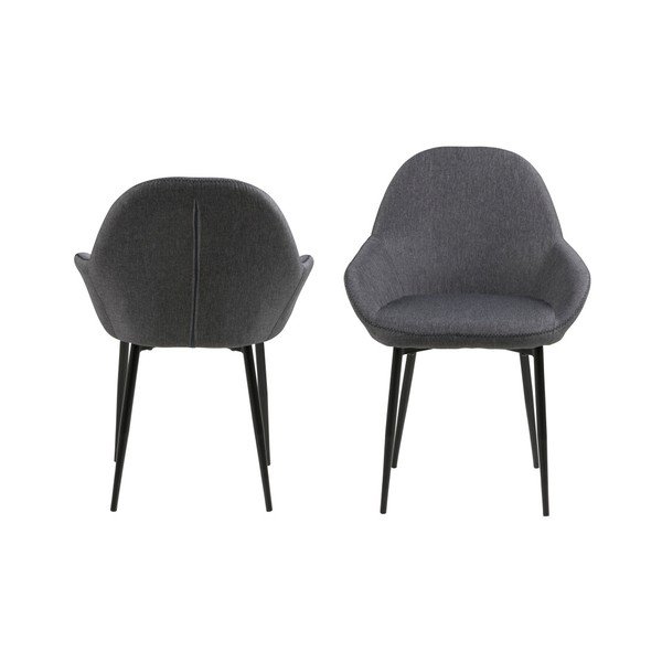 Set 2 scaune Actona Candis, gri-image-3