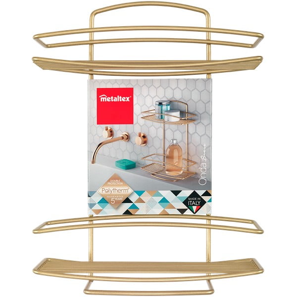 Raft pentru baie auriu din oțel Onda – Metaltex-image-2