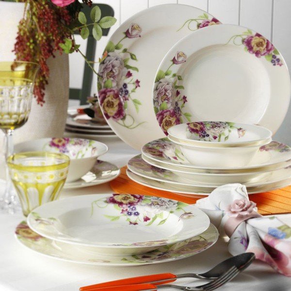 Set veselă 24 piese din porțelan Spring-image-1
