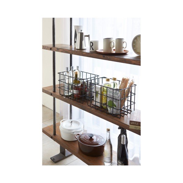 Coș depozitare YAMAZAKI Tower Compact, negru-image-1