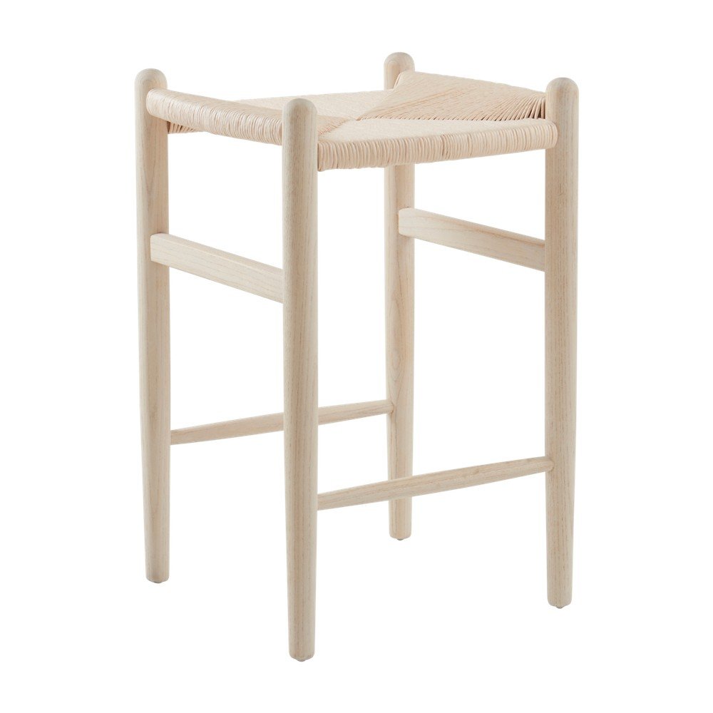 Scaun de bar în culoare naturală deschisă din lemn de ulm (înălțime șezut 63 cm) Nattavaara – Jotex