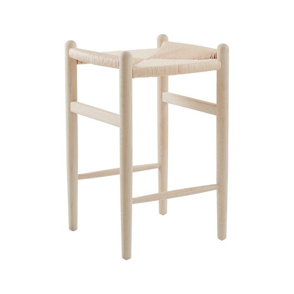 Scaun de bar în culoare naturală deschisă din lemn de ulm (înălțime șezut 63 cm) Nattavaara – Jotex