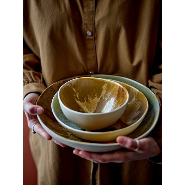 Boluri mici crem 4 buc. din gresie 525 ml Lacey – Bloomingville-image-4