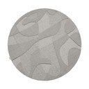 Covor gri rotund din lână ø 120 cm Morphic Botanica – Agnella