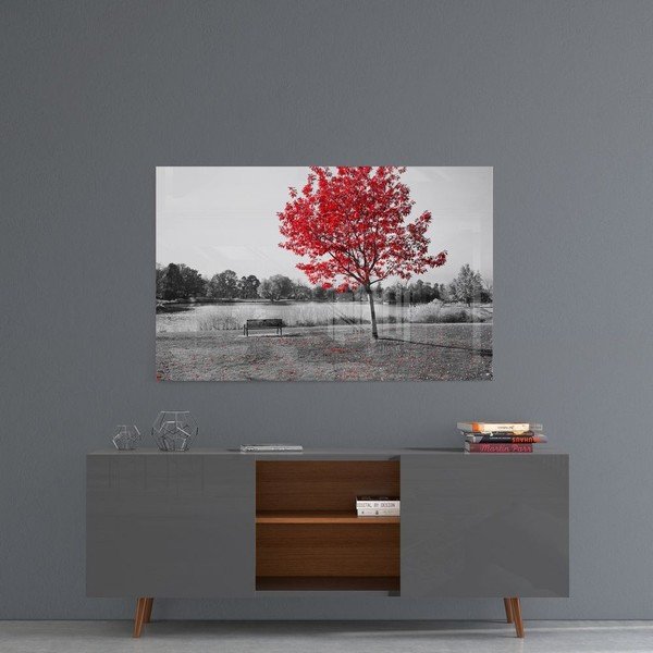 Tablou din sticlă Insigne Red Tree-image-1