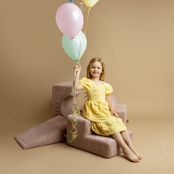 Teren de joacă din spumă turcoaz 4 buc. din catifea reiată înălțime 30 cm 45x170 cm Montessori – Meowbaby-image-2